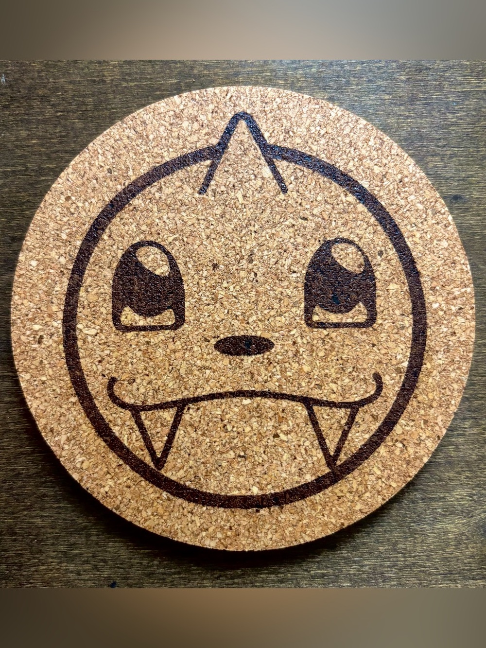 Pokemon Dewgong Face Laser Engraved Cork Coaster